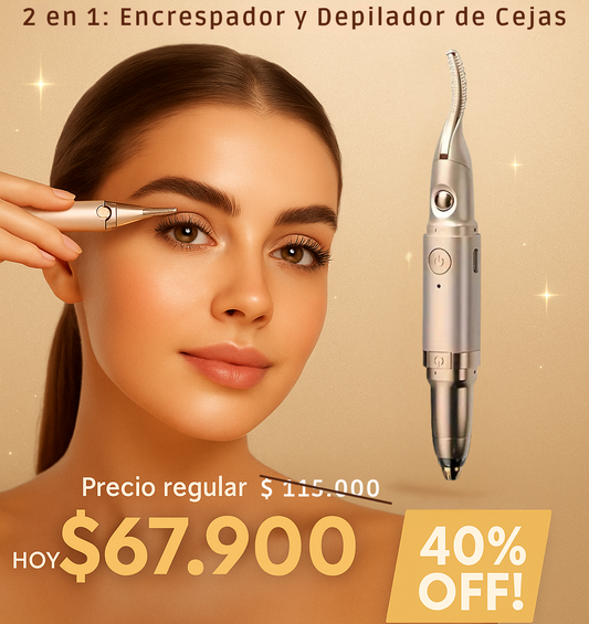 Esencia de Mirada: 2 en 1 Encrespador y Depilador de cejas