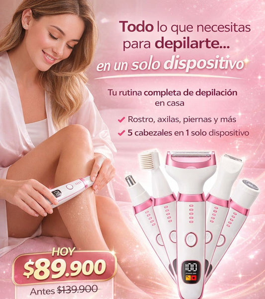 Maquina Depiladora 5 en 1 - Sistema completo depilación en casa